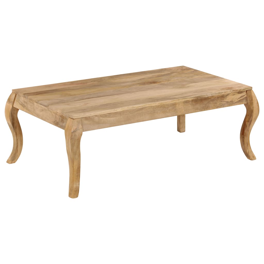 vidaXL Mesa de centro de madera de mango maciza 110x60x40 cm