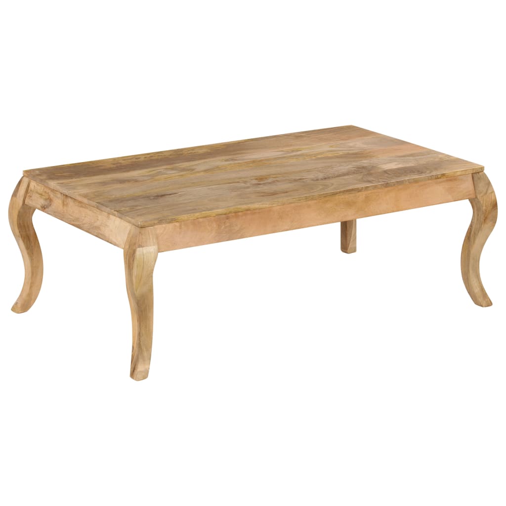 vidaXL Mesa de centro de madera de mango maciza 110x60x40 cm