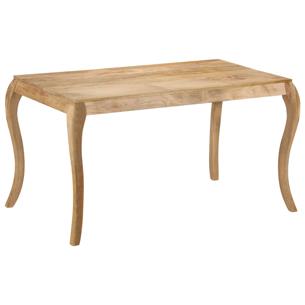 vidaXL Mesa de comedor de madera maciza de mango 135x75x76 cm