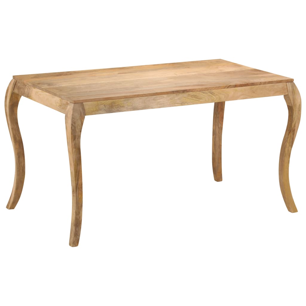 vidaXL Mesa de comedor de madera maciza de mango 135x75x76 cm