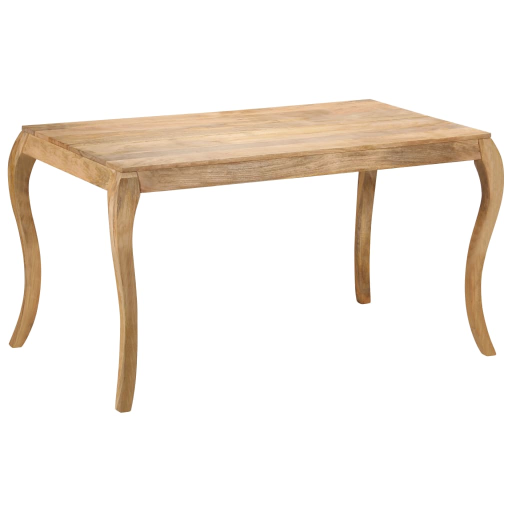 vidaXL Mesa de comedor de madera maciza de mango 135x75x76 cm