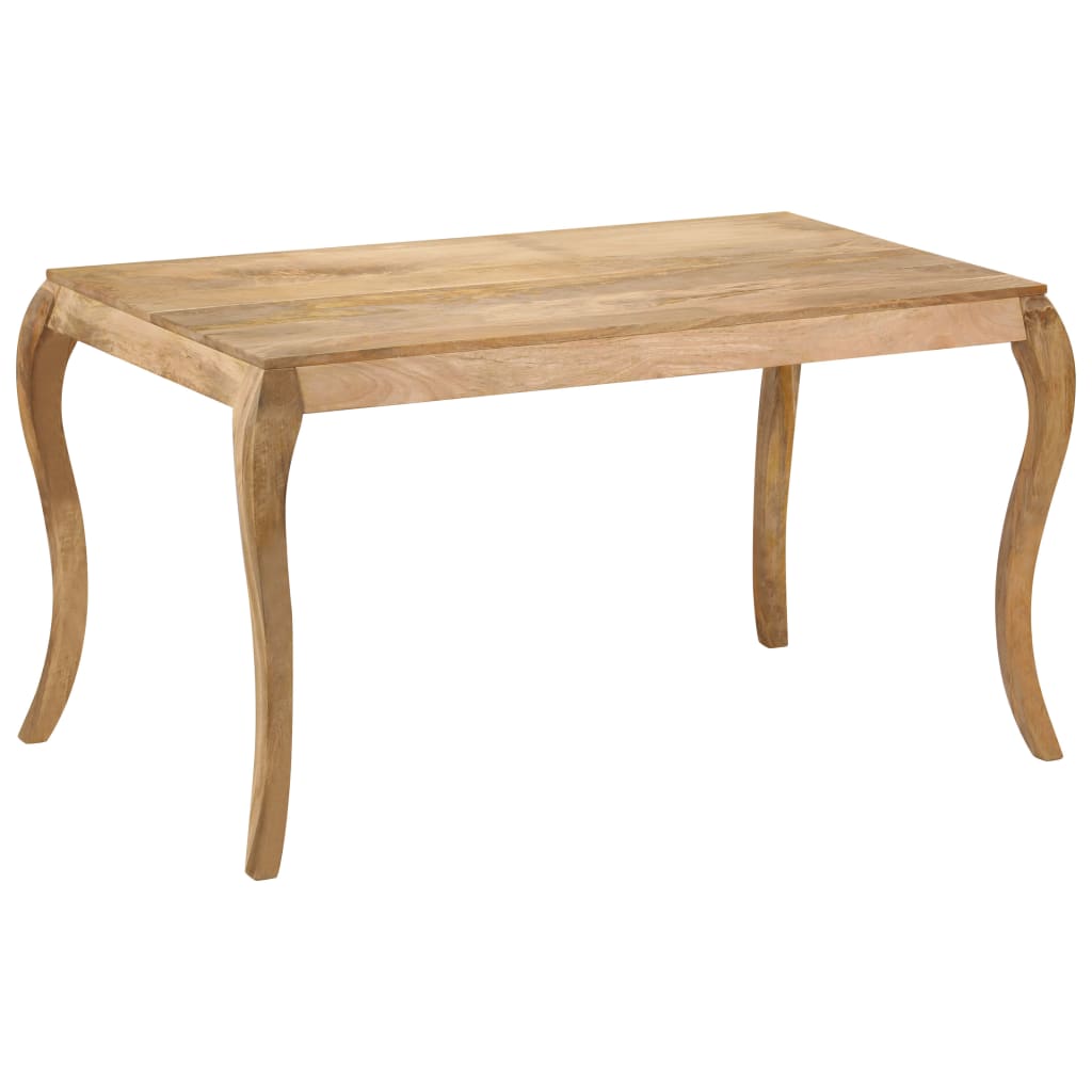 vidaXL Mesa de comedor de madera maciza de mango 135x75x76 cm