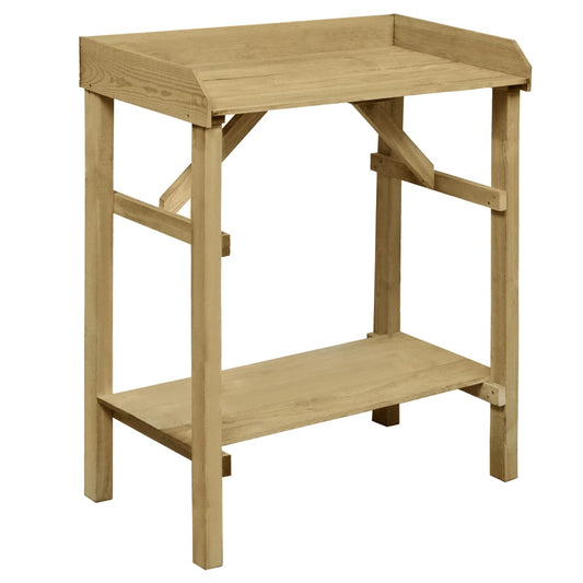 vidaXL Mesa de jardinera madera de pino impregnada 75x40x90 cm