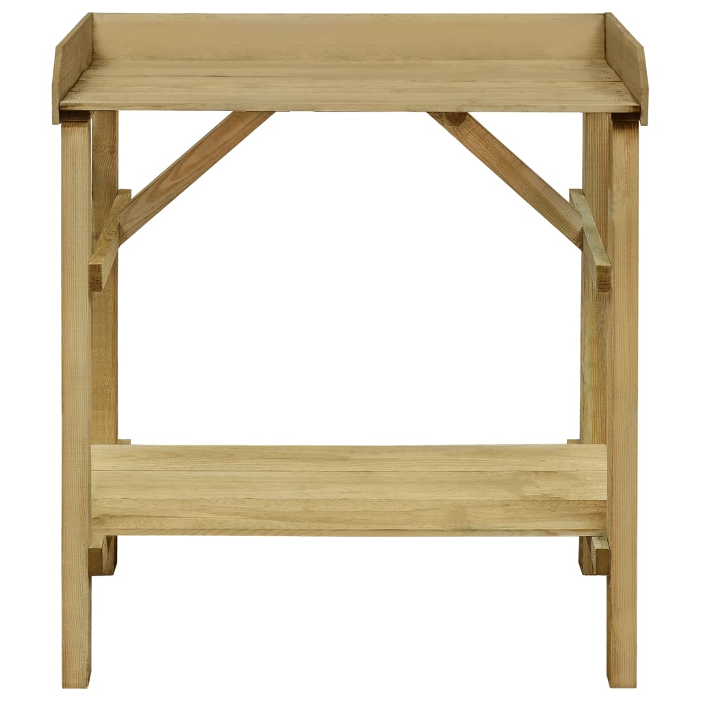 vidaXL Mesa de jardinera madera de pino impregnada 75x40x90 cm