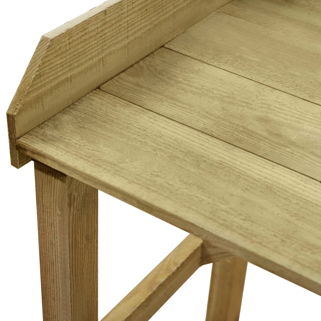 vidaXL Mesa de jardinera madera de pino impregnada 75x40x90 cm