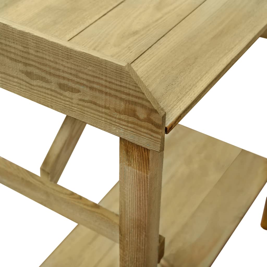 vidaXL Mesa de jardinera madera de pino impregnada 75x40x90 cm