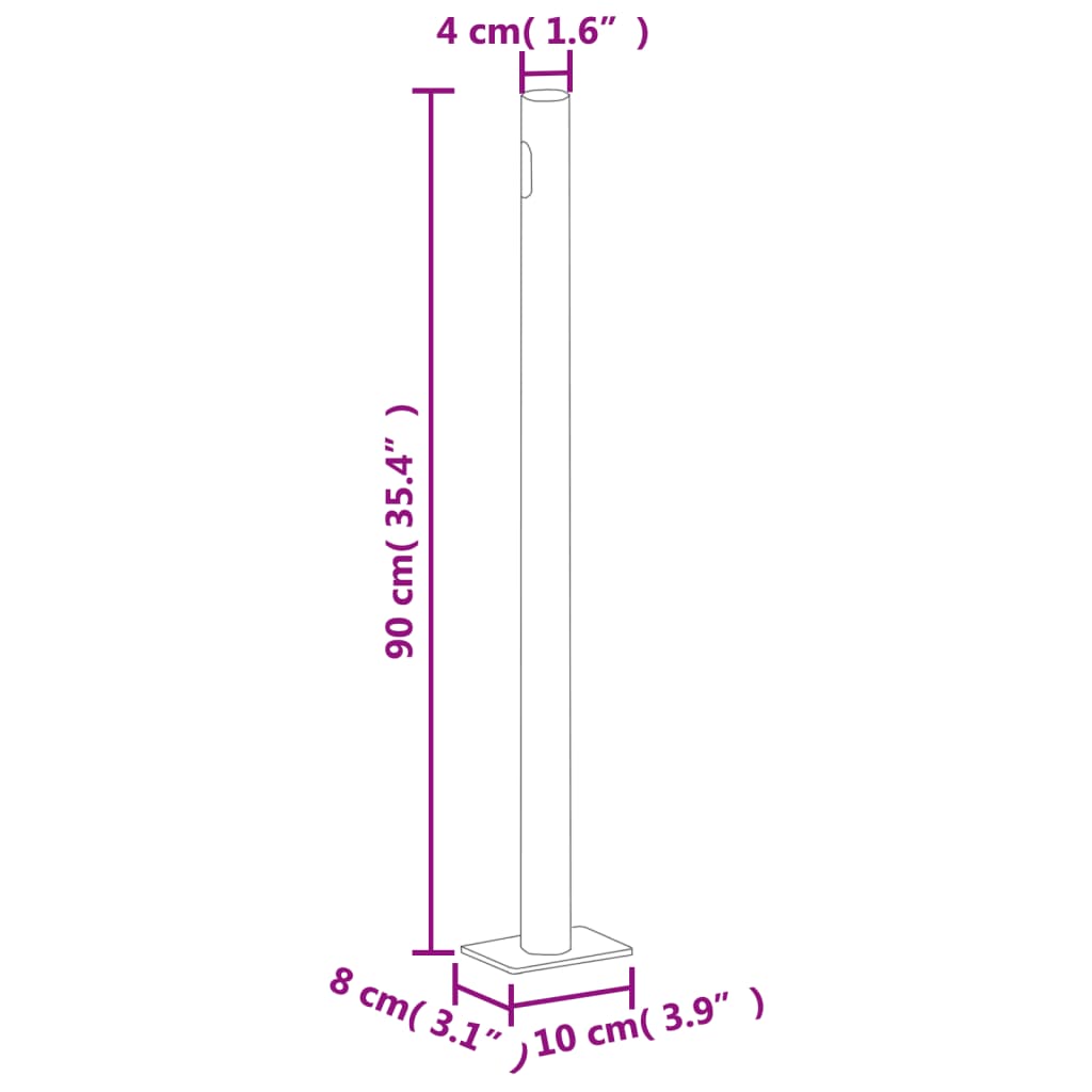 vidaXL Toldo lateral retráctil 140x300 cm crema