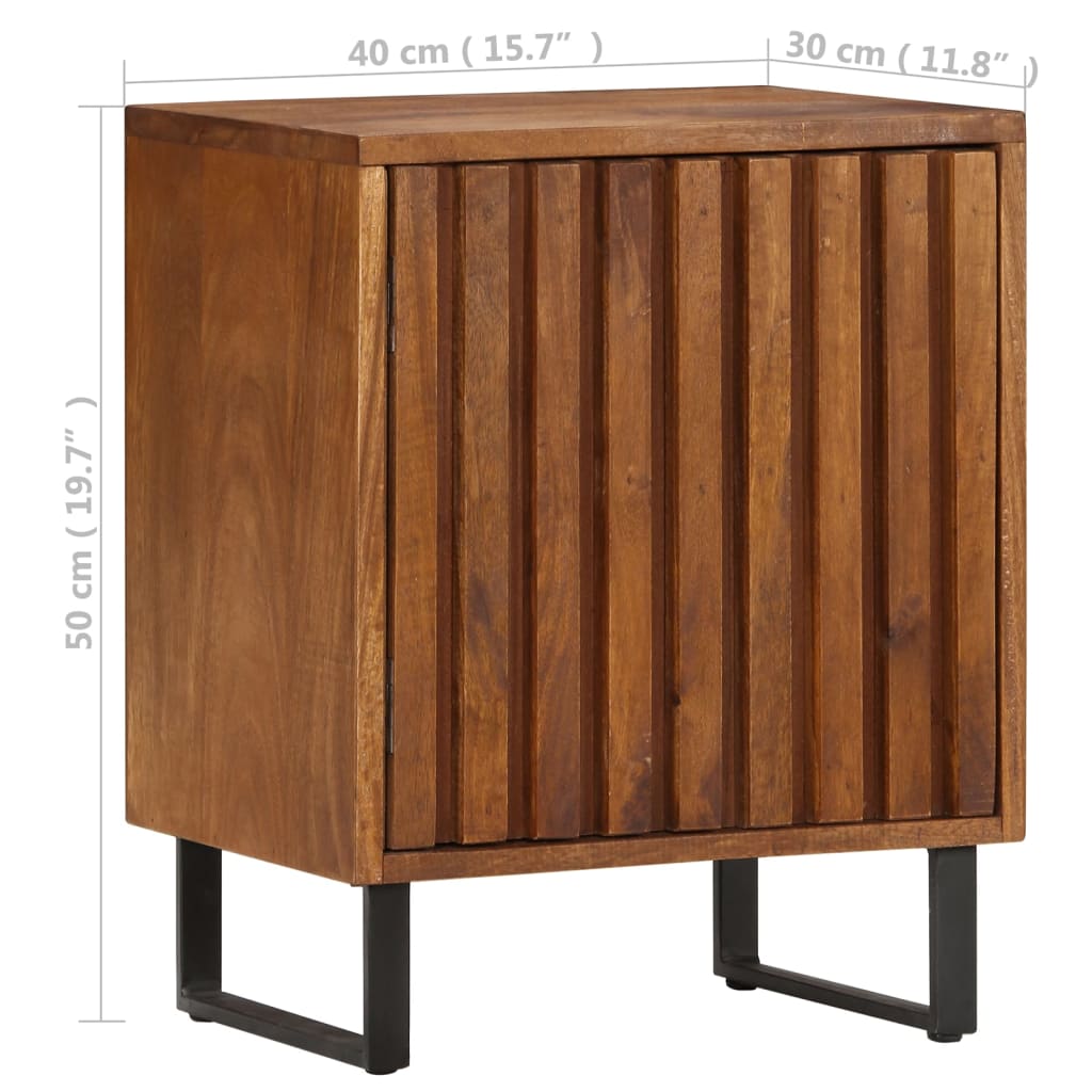 vidaXL Mesita de noche madera maciza de mango 40x30x50 cm