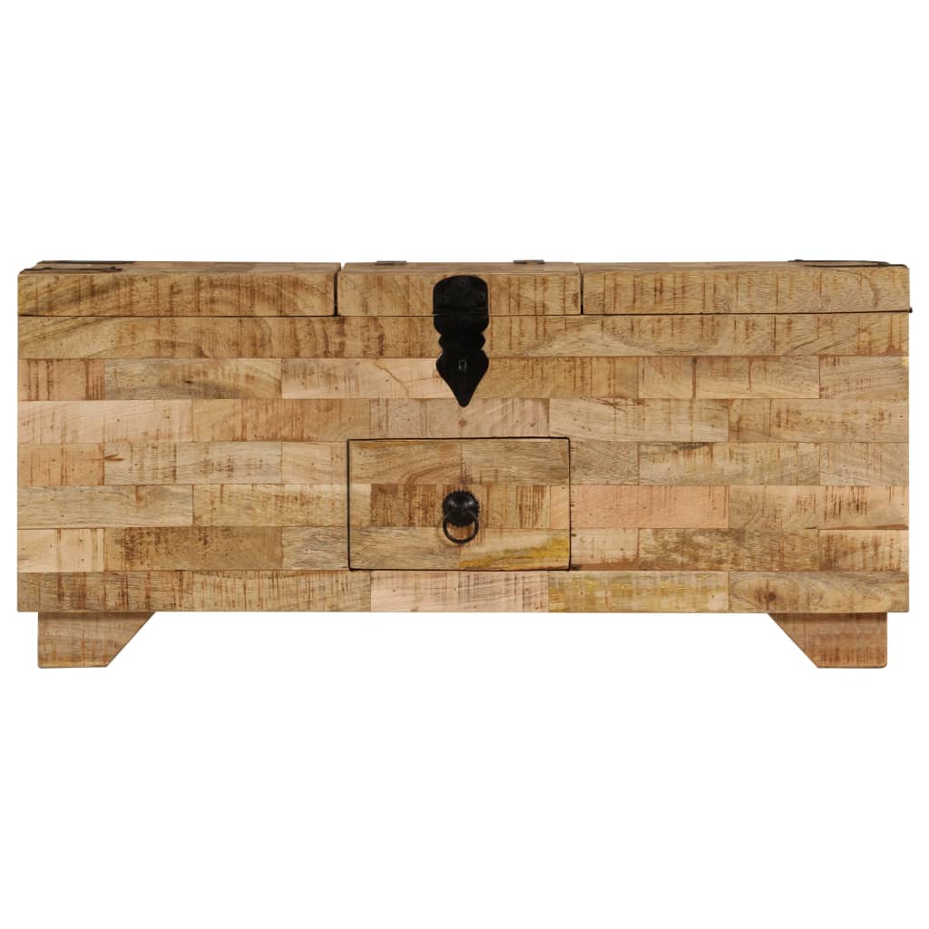 vidaXL Mesa de centro de madera maciza de mango 80x40x35 cm