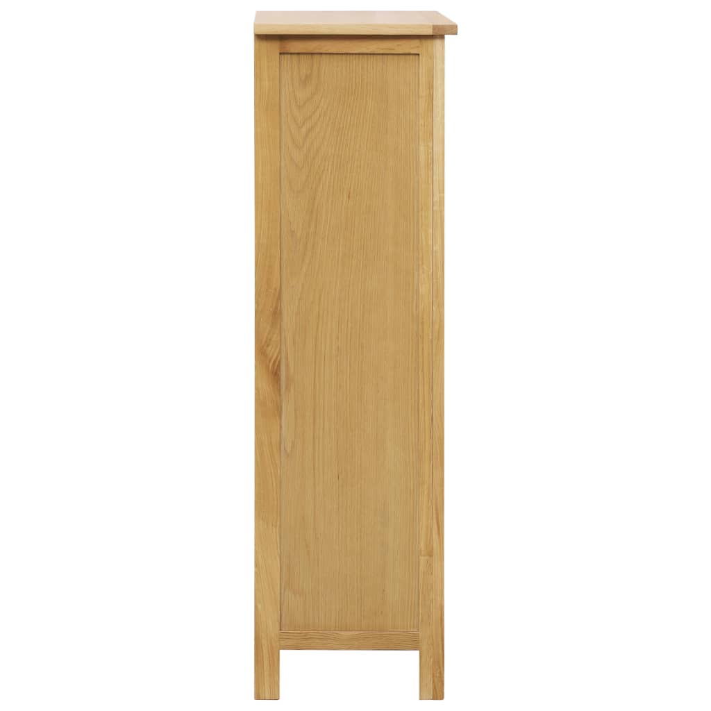 vidaXL Mueble zapatero de madera maciza de roble 76x37x105 cm