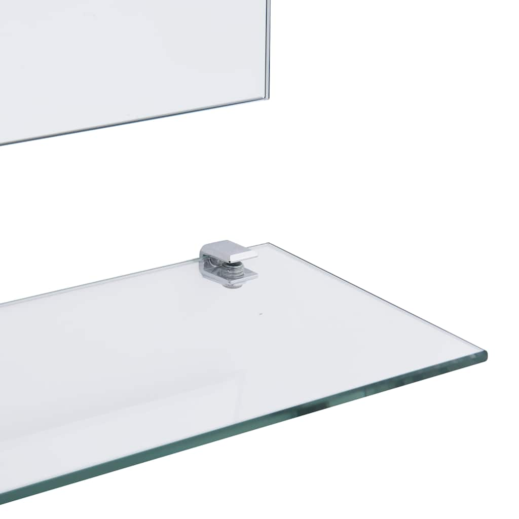 vidaXL Espejo de pared con estante de vidrio templado 50x60 cm