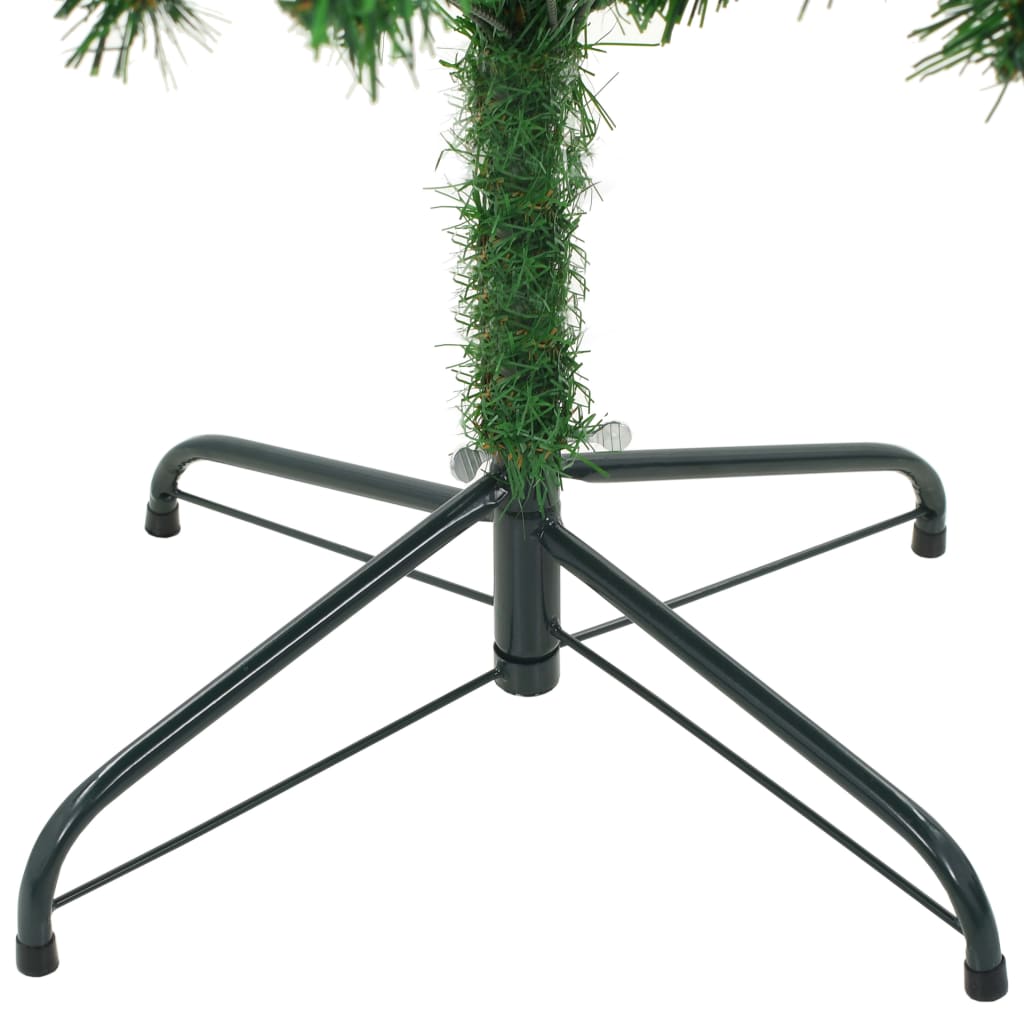 vidaXL Árbol de Navidad artificial con piñas 210 cm