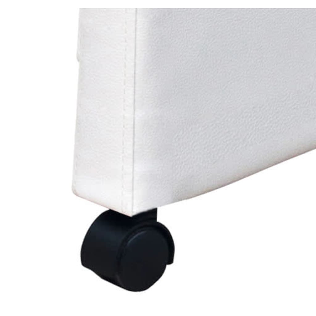 vidaXL Sillas de comedor 2 unidades cuero sintético blanco