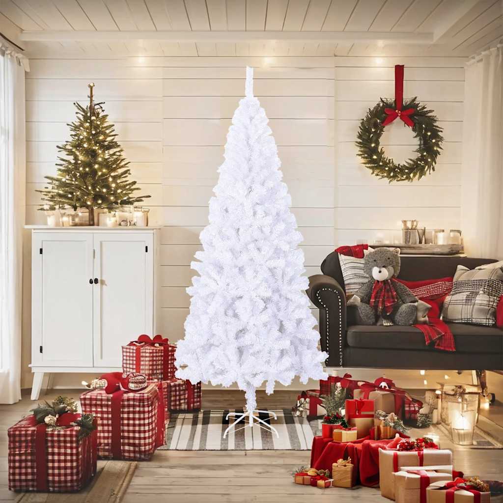 vidaXL Árbol de Navidad artificial con soporte 620 ramas 180 cm