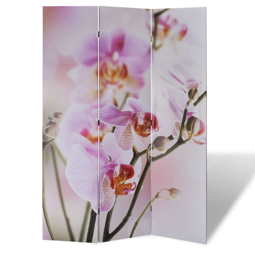 vidaXL Biombo divisor plegable flores 120x170 cm