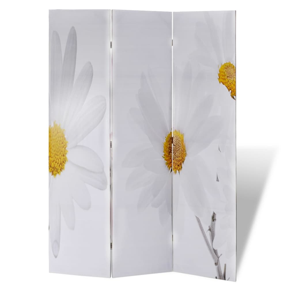 vidaXL Biombo divisor plegable flores 120x170 cm