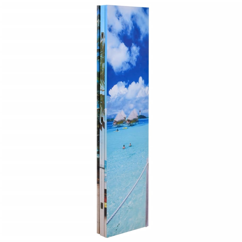 vidaXL Biombo divisor plegable diseño playa 160x170 cm