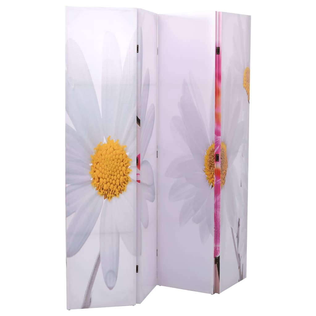 vidaXL Biombo divisor plegable 160x170 cm flores