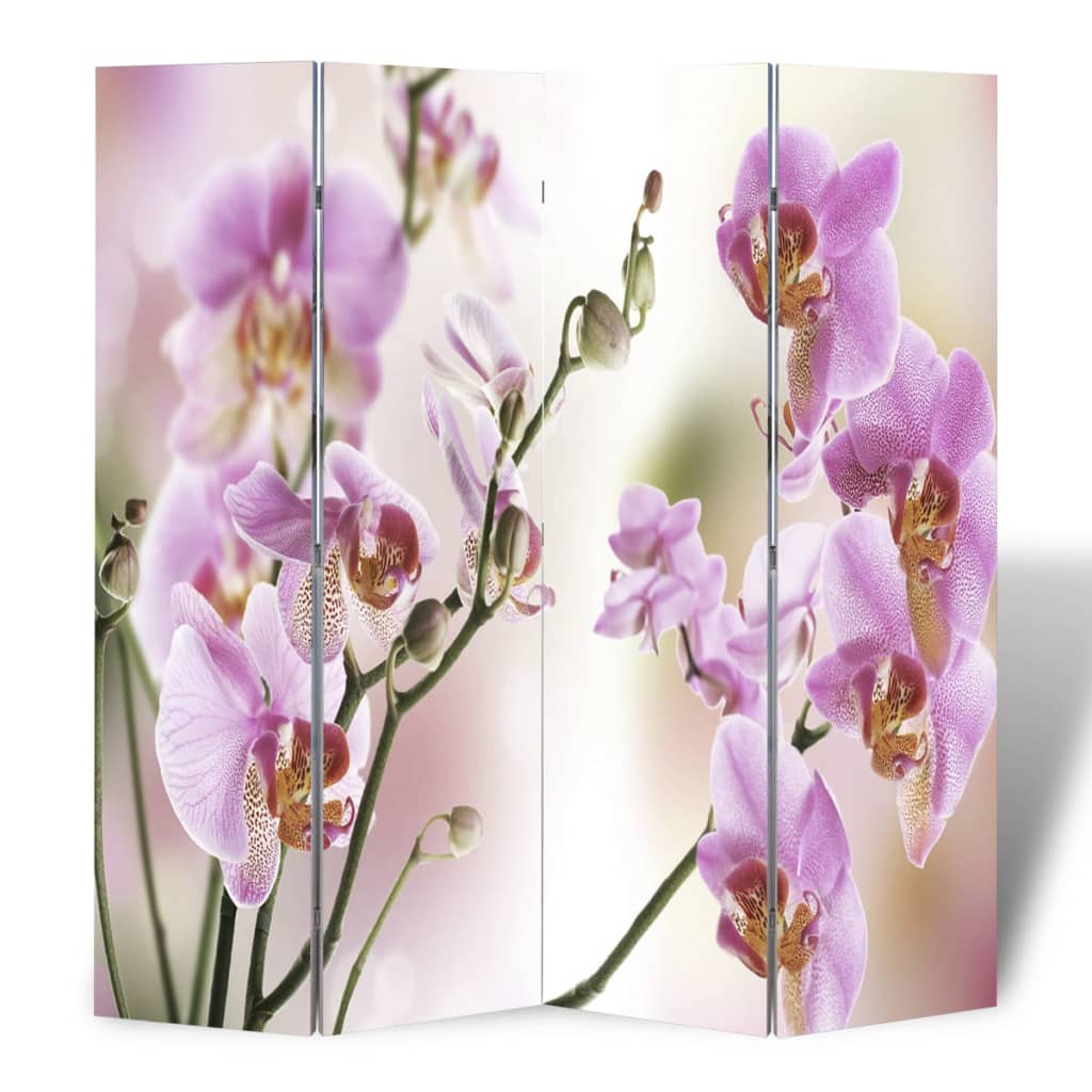 vidaXL Biombo divisor plegable 160x170 cm flores