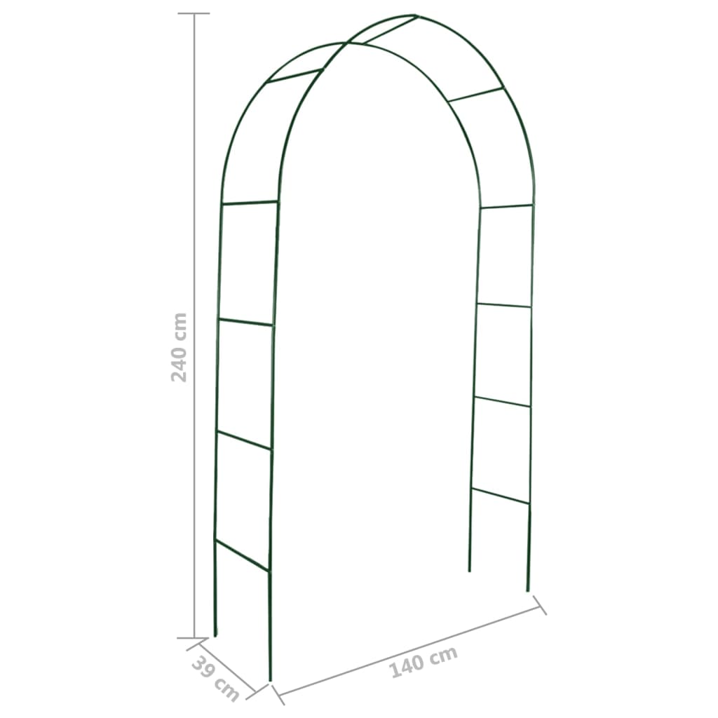 vidaXL Arcos de jardín 2 unidades para plantas trepadoras