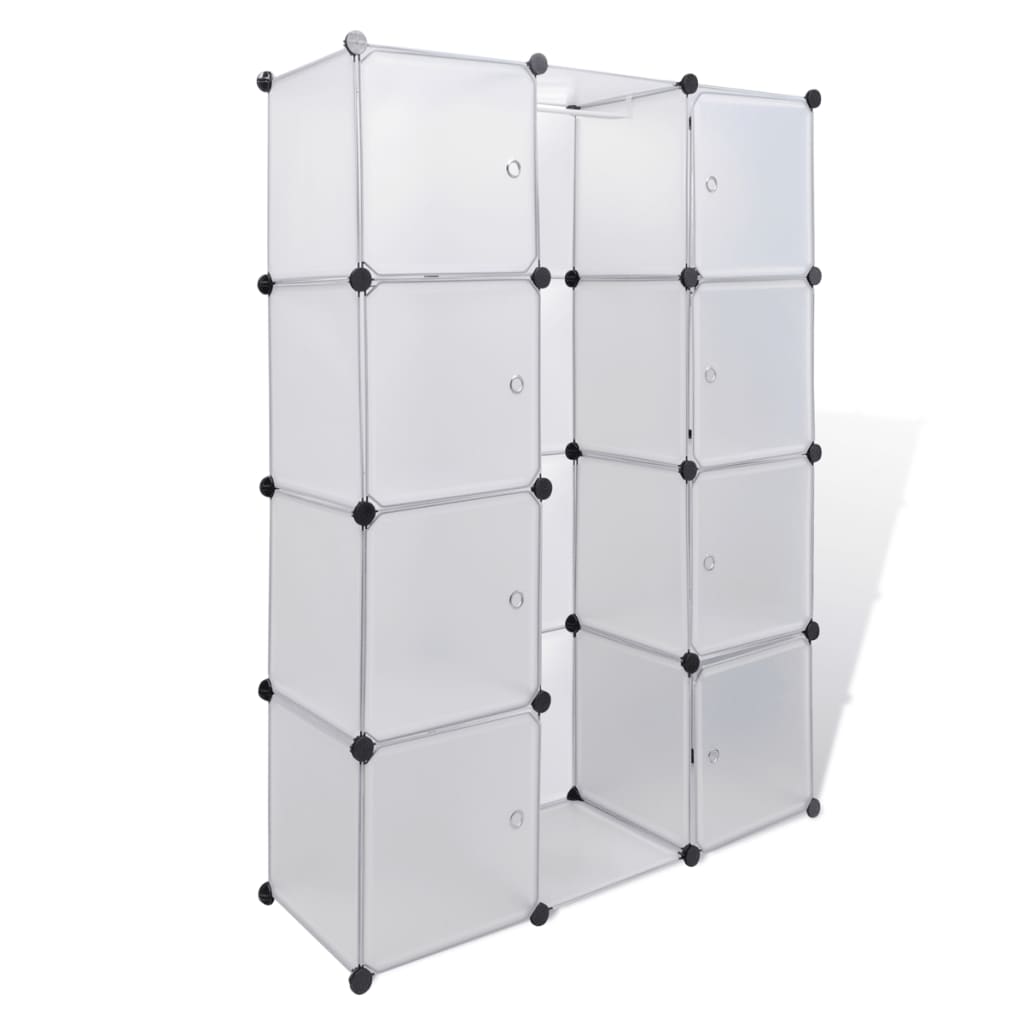 vidaXl Armario modular con 9 compartimentos blanco 37x115x150 cm