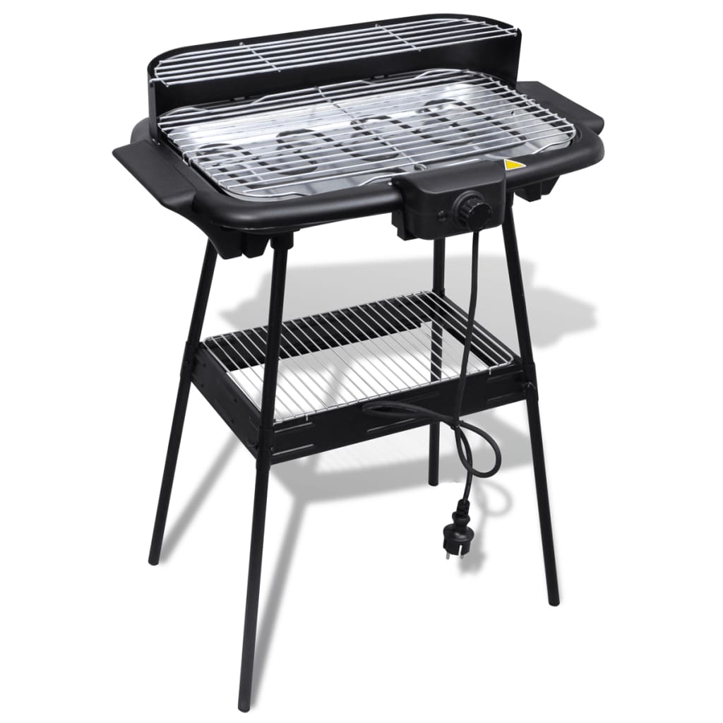 vidaXL Barbacoa rectangular eléctrica  con soporte BBQ de jardín