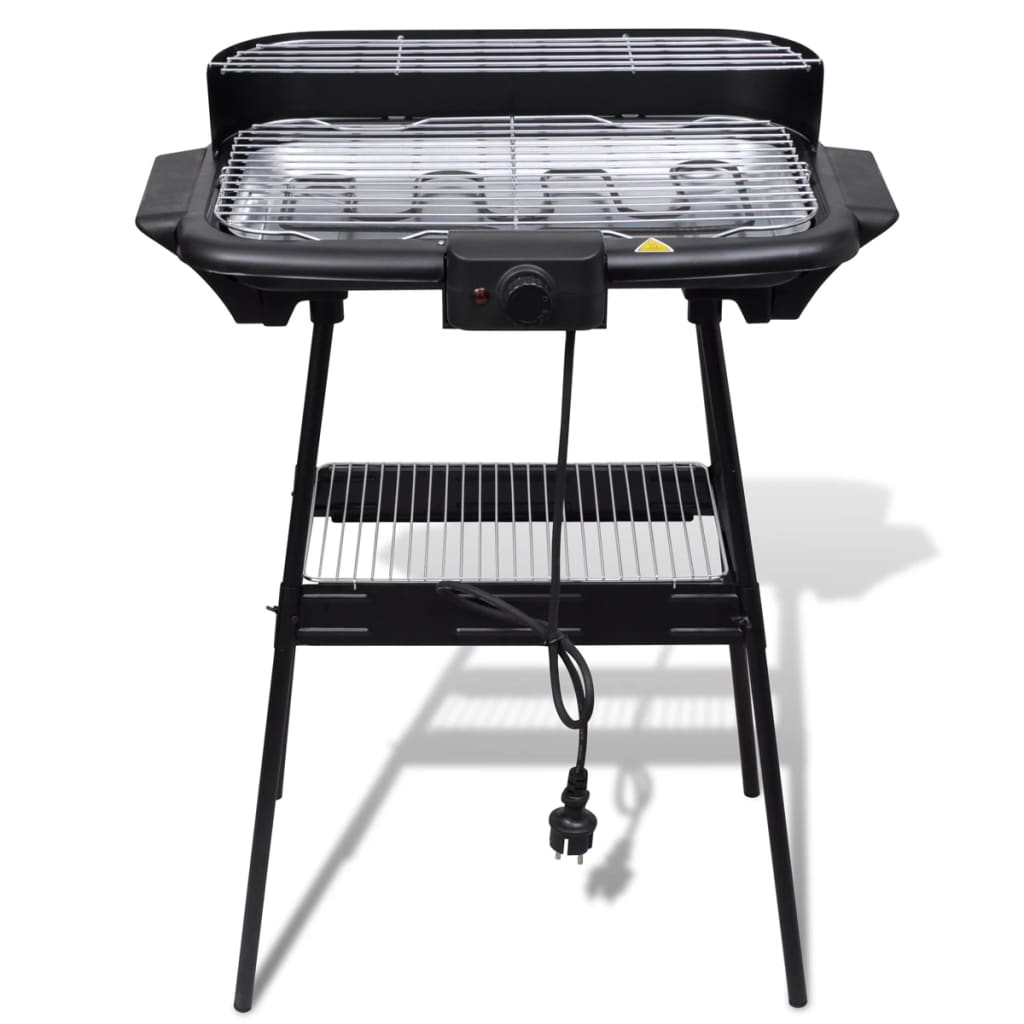 vidaXL Barbacoa rectangular eléctrica  con soporte BBQ de jardín