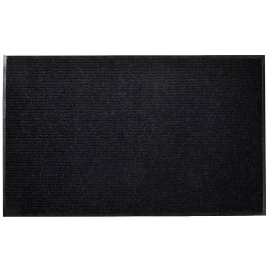 vidaXL Felpudo alfombra de entrada PVC negro 90x60 cm