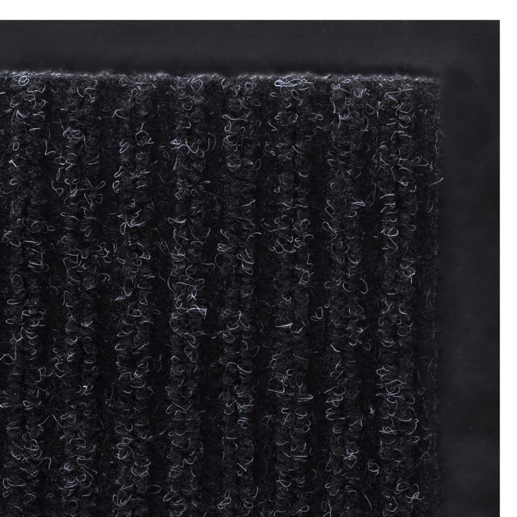 vidaXL Felpudo alfombra de entrada PVC negro 90x60 cm