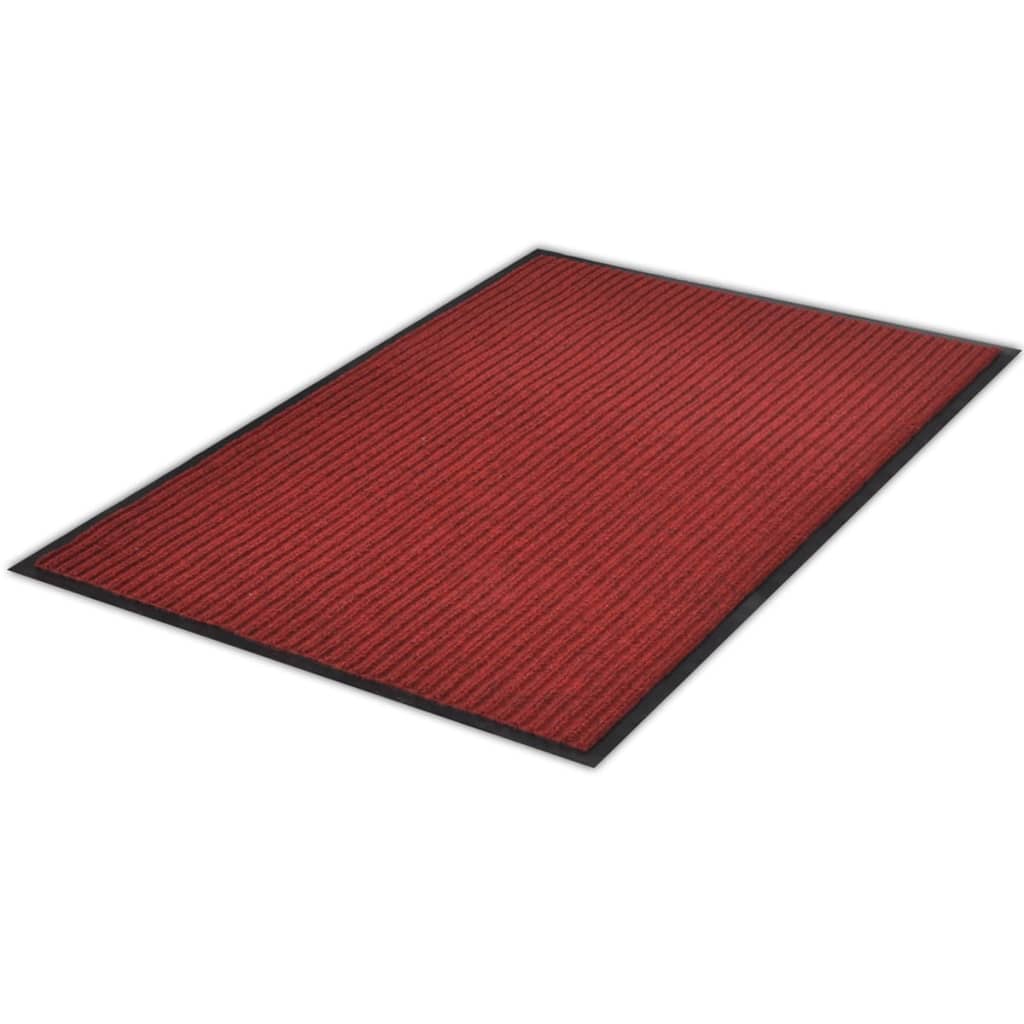 Alfombra de entrada de PVC roja, 90 x 120 cm