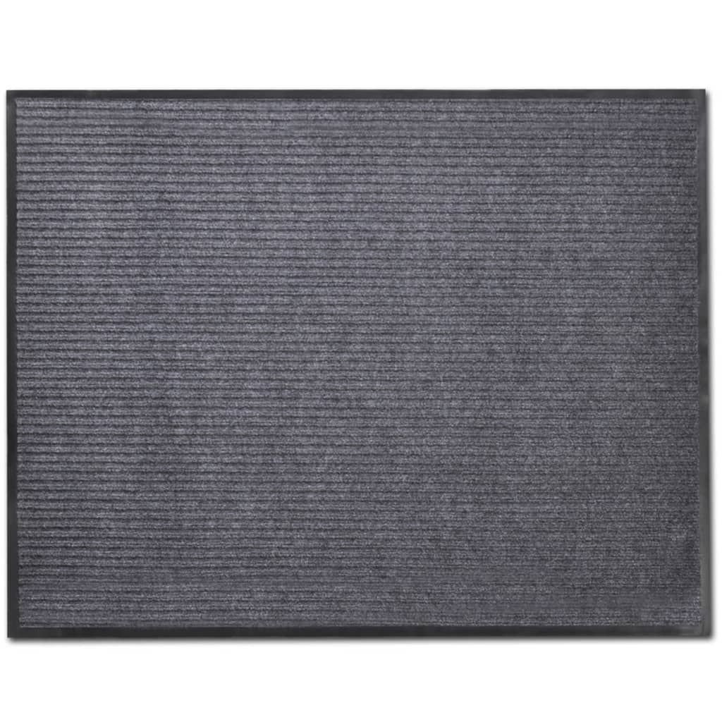 vidaXL Alfombra felpudo PVC gris 90x60 cm