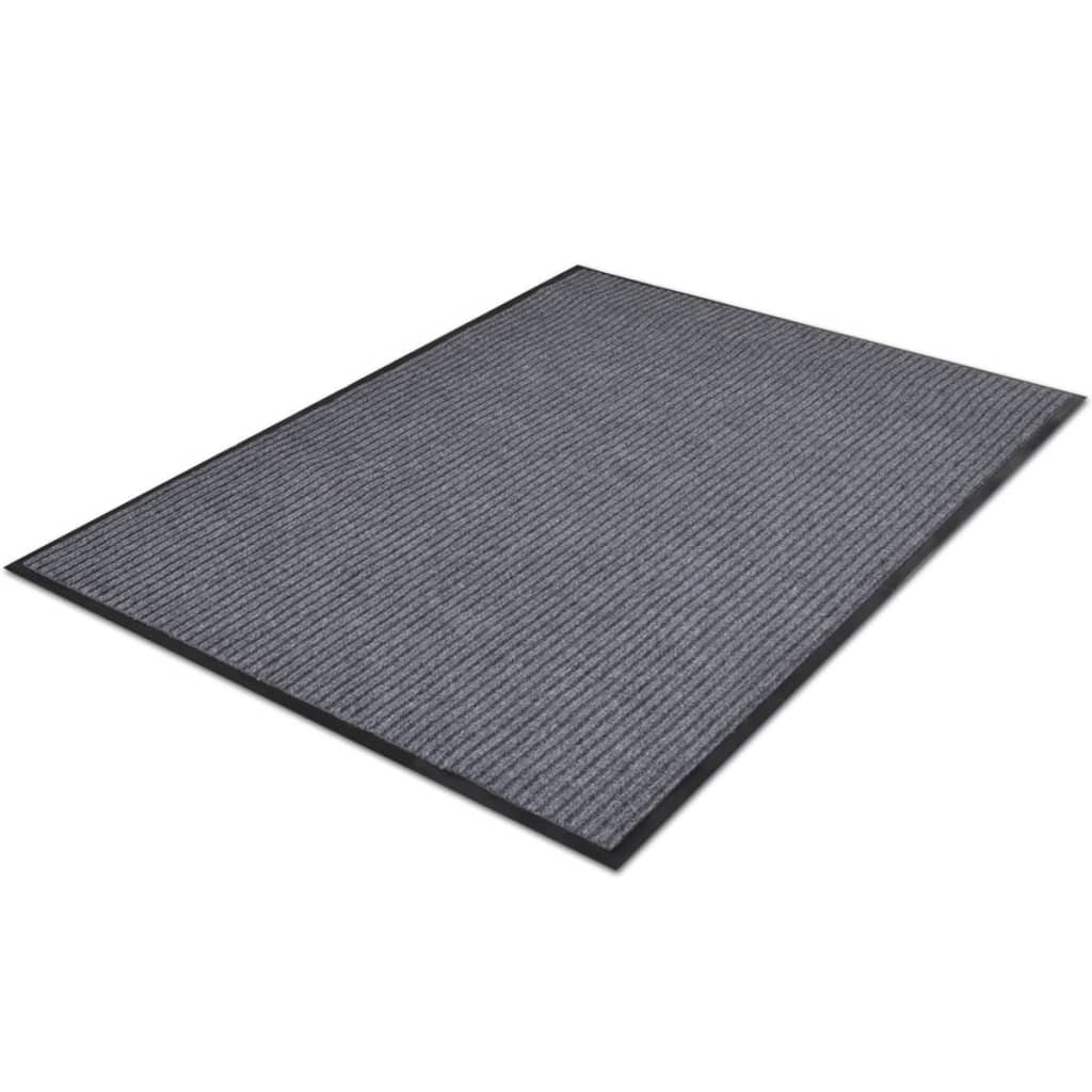 vidaXL Alfombra felpudo PVC gris 90x60 cm