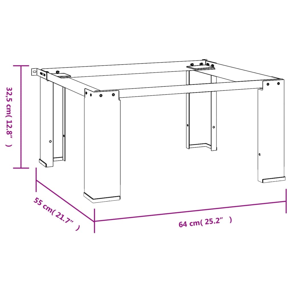 vidaXL Soporte pedestal para lavadora blanco