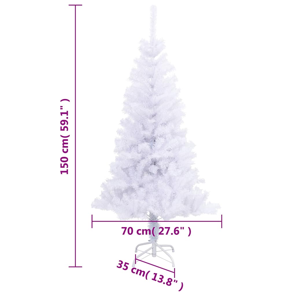 vidaXL Árbol de Navidad artificial con soporte 380 ramas 150 cm