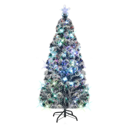 vidaXL Árbol de Navidad con luces y soporte fibra óptica 180 cm