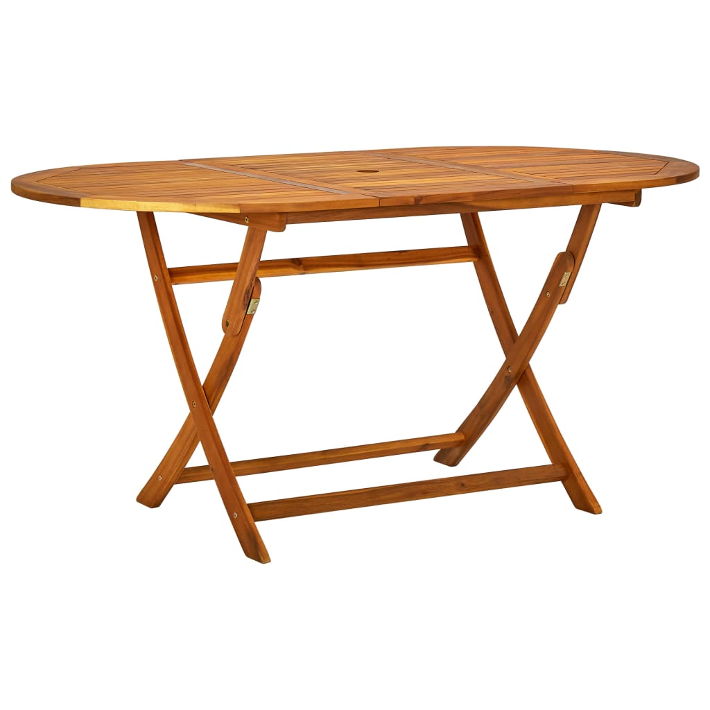 vidaXL Set de comedor de jardín 7 piezas madera maciza de acacia