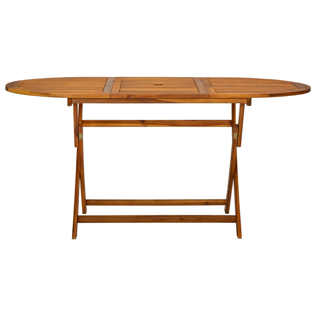 vidaXL Set de comedor de jardín 7 piezas madera maciza de acacia