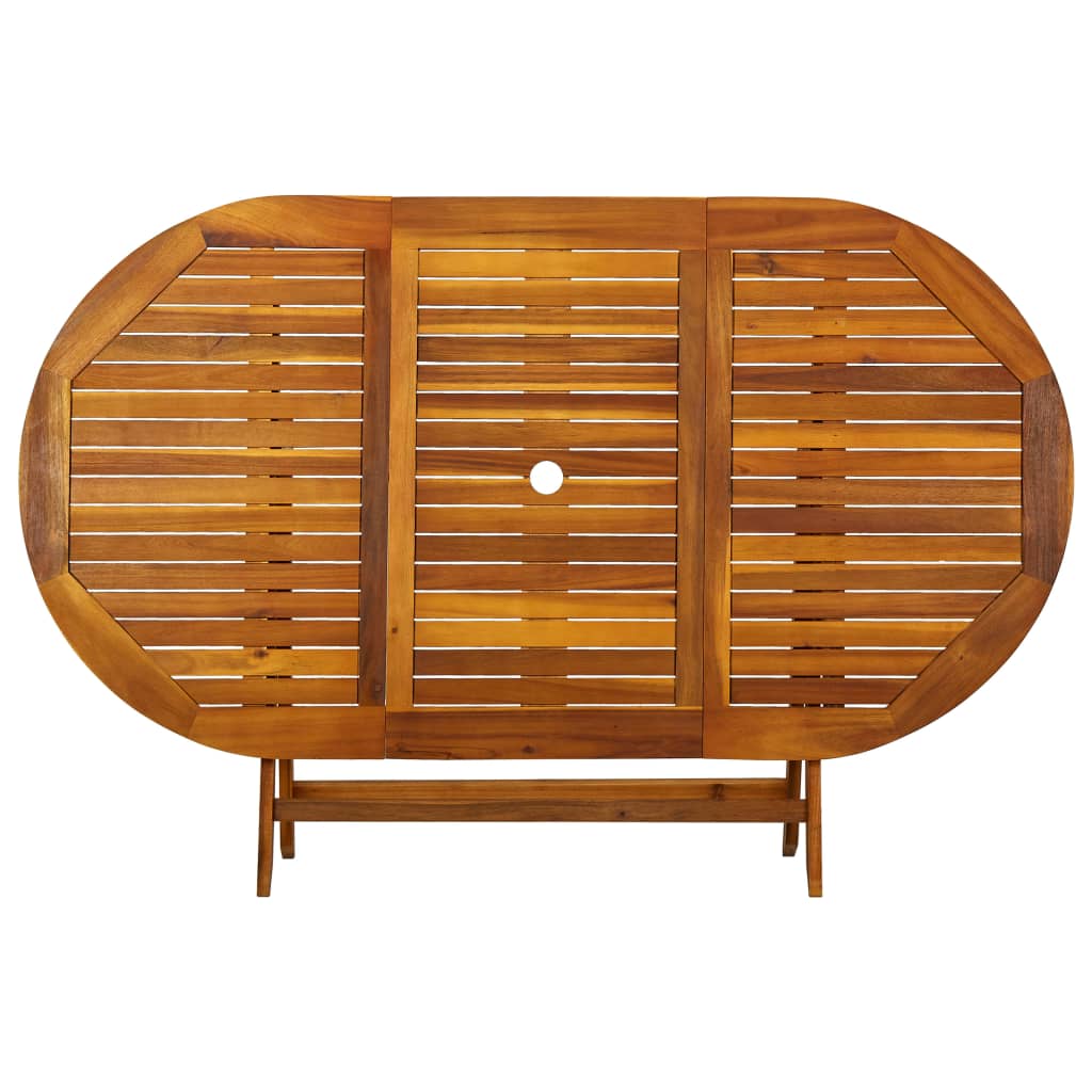 vidaXL Set de comedor de jardín 7 piezas madera maciza de acacia