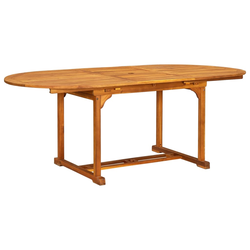 vidaXL Set de comedor de jardín 7 piezas madera maciza de acacia