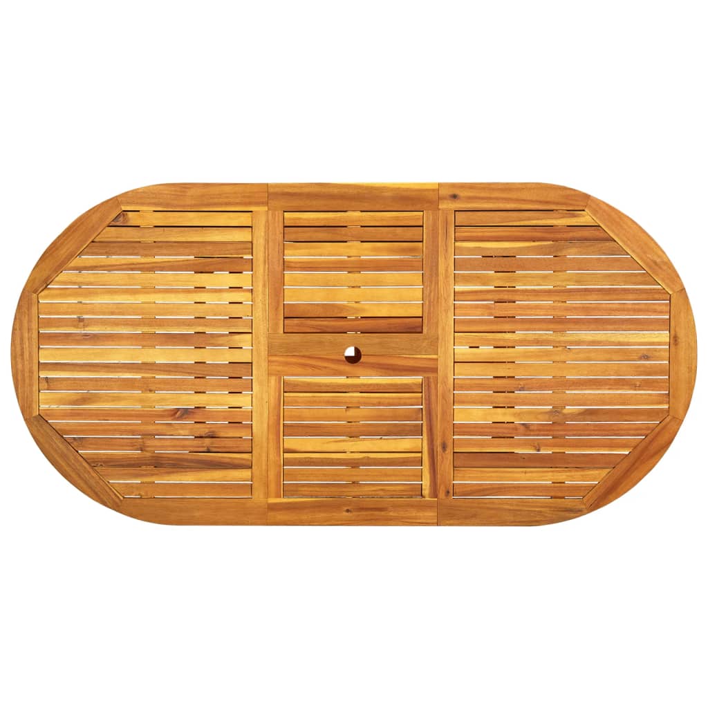 vidaXL Set de comedor de jardín 7 piezas madera maciza de acacia