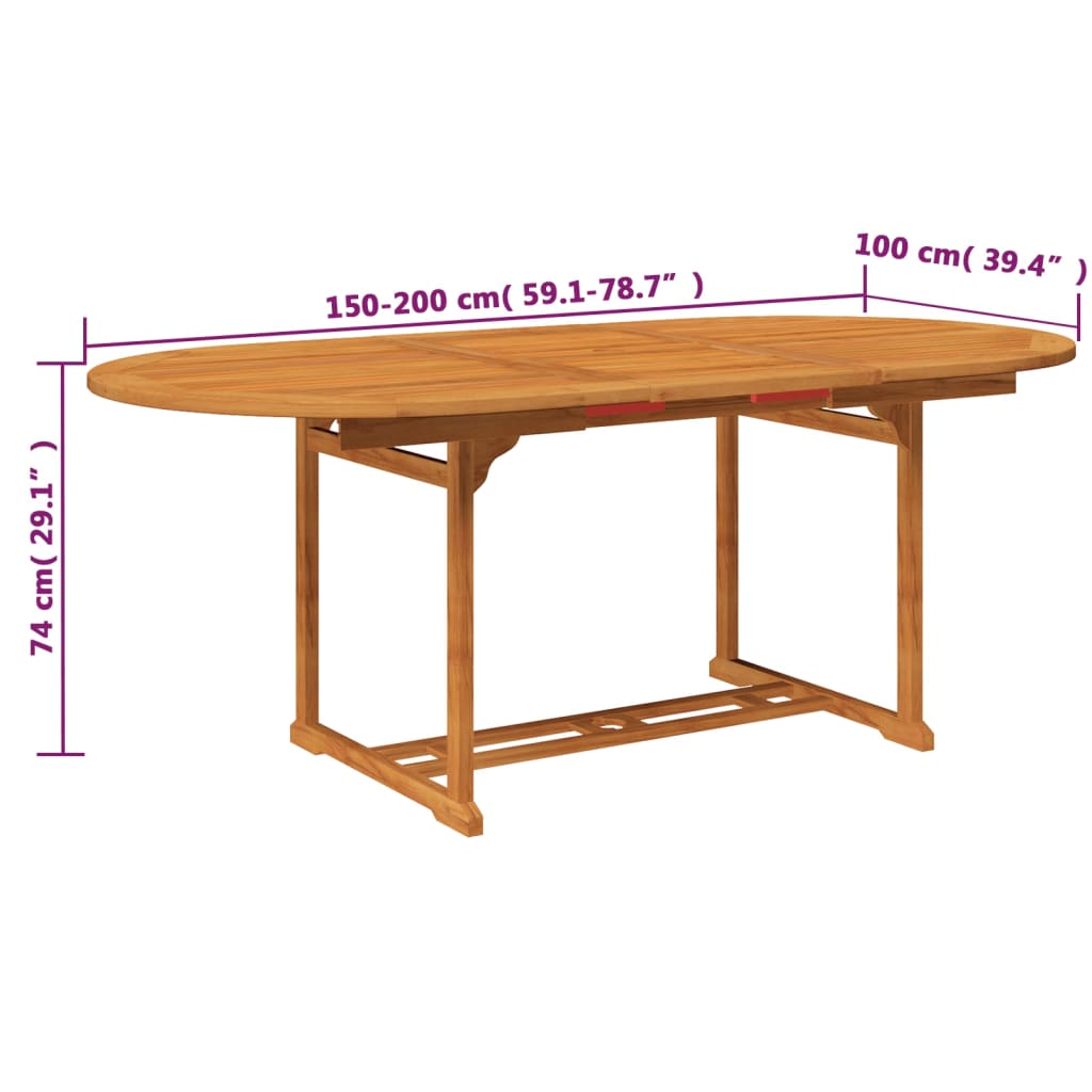 vidaXL Set de comedor de jardín 7 piezas madera maciza de acacia