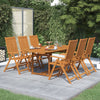 vidaXL Set de comedor de jardín 7 piezas madera maciza de acacia