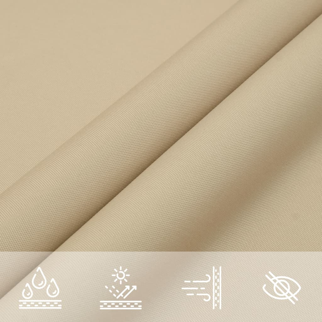 vidaXL Toldo de vela cuadrado tela Oxford beige 3,6x3,6 m