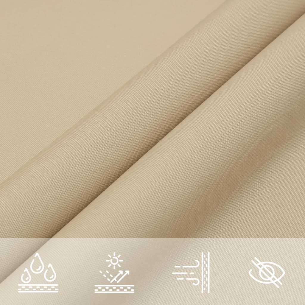 vidaXL Toldo de vela rectangular tela Oxford beige 4x6 m