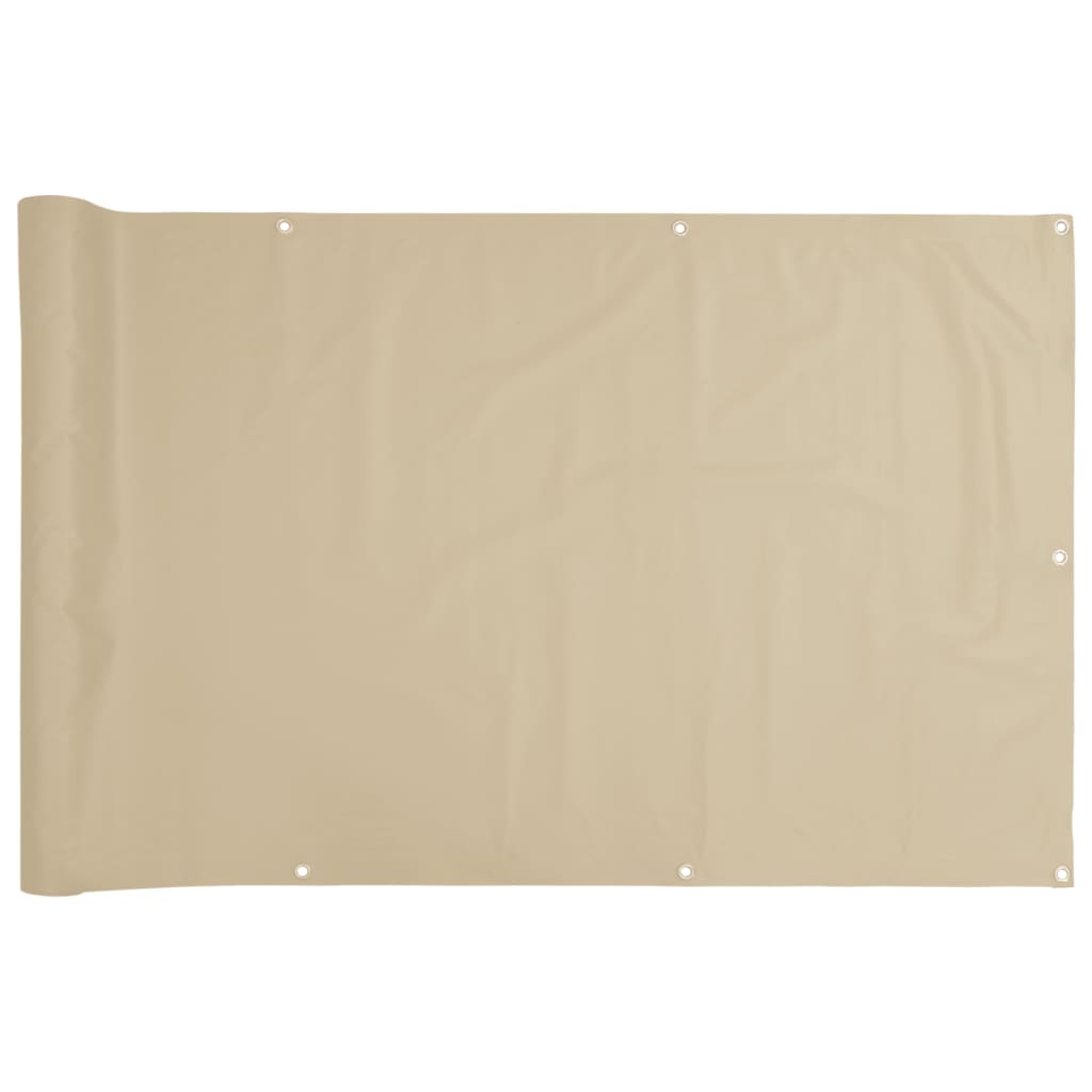 vidaXL Toldo para balcón tela oxford 75x600 cm beige