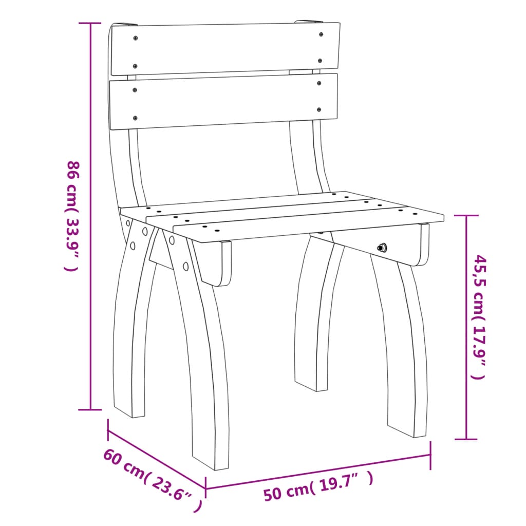 vidaXL Silla de jardín de madera de pino impregnada