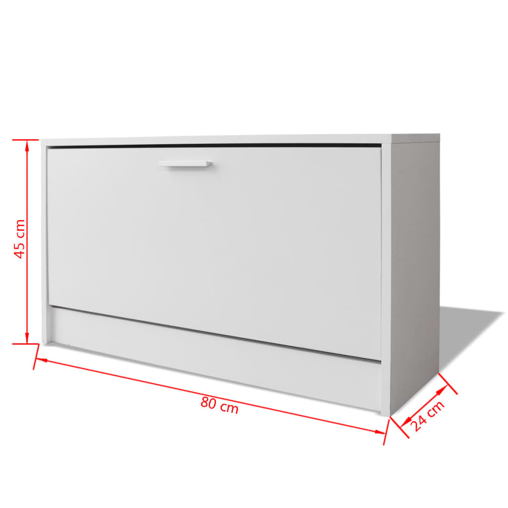 vidaXL Escritorio con cajón y armario blanco 100x40x73 cm