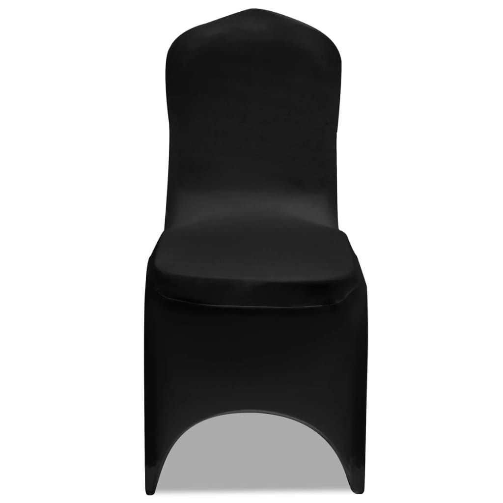 vidaXL Funda para silla elástica 4 unidades negra