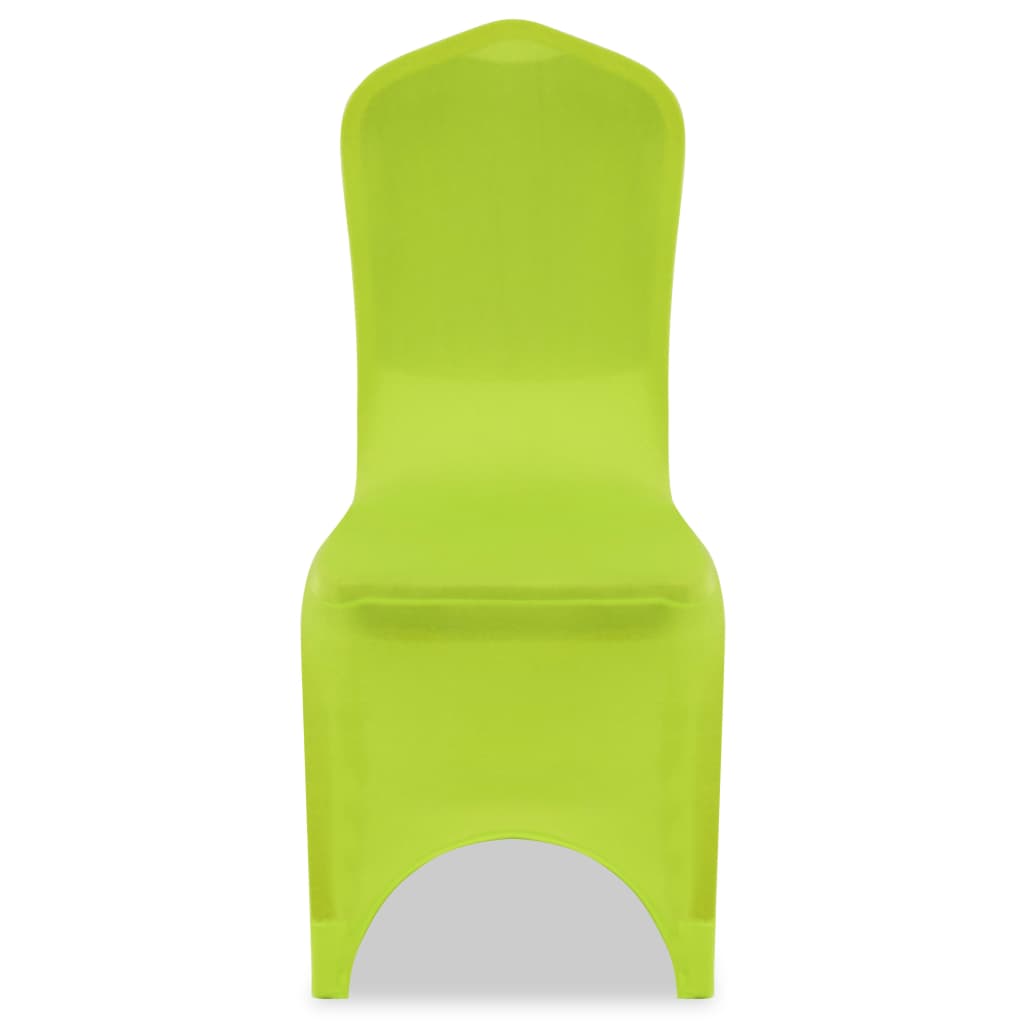 vidaXL Funda de silla elástica 6 unidades verde