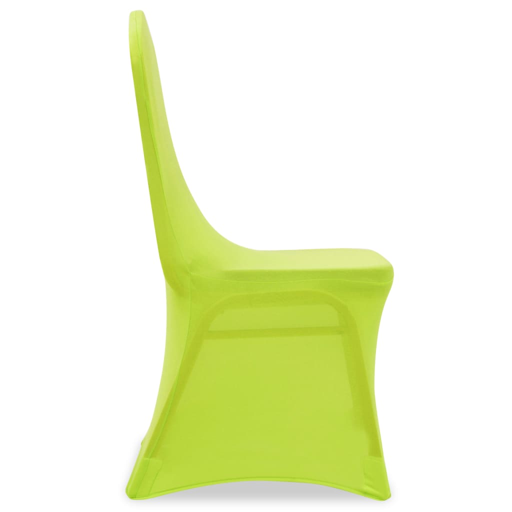 vidaXL Funda de silla elástica 6 unidades verde